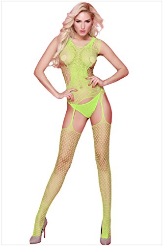 Preisvergleich Produktbild MEINICE Damen Bodystocking Gr. Einheitsgröße, gelb