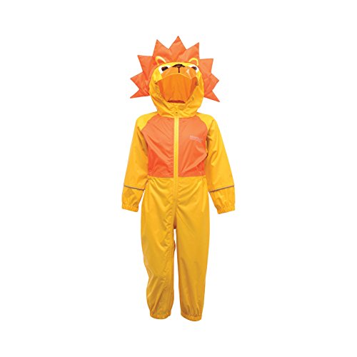 Regatta Boys Charco Waterproof Breathable Jumpsuit Rainsuit Yellow