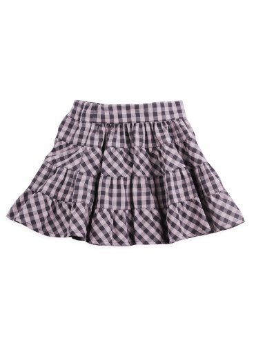 Pumpkin Patch Baby Girl's Long Gingham Tiered Skirt Charcoal 24 Months