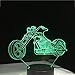 Produktbild 7-farben atmosphäre licht mit usb-ladegerät 3d motorrad form hauptdekoration neuheit lampe