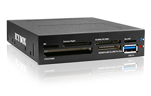 Icy Box IB-865-B Interner 6-fach Kartenleser mit 1x USB 3.0 für einen 3,5″ (8,9 cm) Einbauschacht (schwarz) - 2