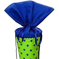 Schultüte aus Stoff in königsblau und hellgrün Sterne Zuckertüte für Jungen und Mädchen