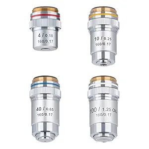 AmScope 4X-100X Four Achromatic Objective Lens Set