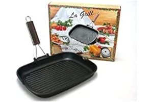 HOME Antik Ars ANTIKARS Bistecchiera Antiaderente delizia Manico 24x32 Pentole e Preparazione