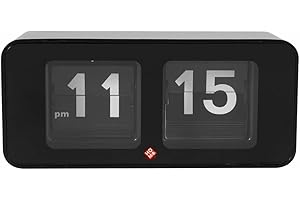 Home Flip Flop Reloj de Mesa, Plástico, Negro