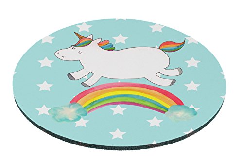 Mr. & Mrs. Panda Mauspad rund Einhorn Regenbogen - 100% handmade in Norddeutschland - Einhorn, Unicorn, Regenbogen, Glitzer, Einhornpower, Erwachsenwerden, Einhornliebe, Einhornautobahn Mouse Pad rund, Mousepad, Computer, PC, Kreis, Mauspad, Maus, Geschenk, Druck, Schenken, Motiv, Arbeitszimmer, Arbeit, Büro Einhorn, Unicorn, Regenbogen, Glitzer, Einhornpower, Erwachsenwerden, Einhornliebe, Einhornautobahn