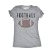 Produktbild Crazy Dog TShirts - Womens Vintage Football Text Sports Distressed Football Laces Sporty T shirt (Grey) S - damen - S