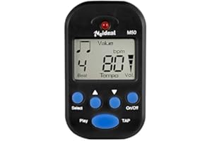 PIQIUQIU Mini Métronome M50 Numérique,Electronic Metronome Digital Beat Tempo pour Piano, Violon, Guitare