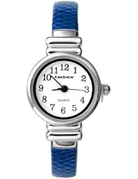 JSDDE Uhren,Elegante Damen-Armbanduhr XS Slim PU Leder Metallband Spangenuhr Chic Frauen-Maedchen Analog Quarzuhr...