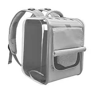 Meri Shopp Pet Carrier Backpack Cat Dog Breathable Carry Bag for Outdoor Travel Grey