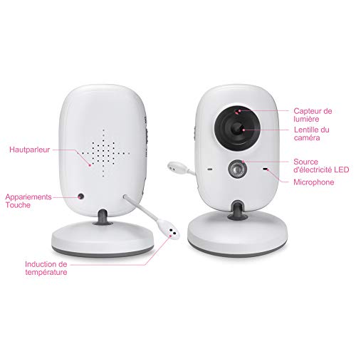 GHB Bébé Moniteur 3.2" LCD Couleur Babyphone Caméra Vidéo Bébé Surveillance 2.4 GHz Bidirectionnelle Vision Nocturne GHB Bébé Moniteur 3.2" LCD Couleur Babyphone Caméra Vidéo Bébé Surveillance 2.4 GHz Bidirectionnelle Vision Nocturne