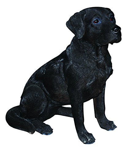Vivid Arts XRL-BLAB-A, Labrador Hund, schwarz, Kunstharz Gartendeko