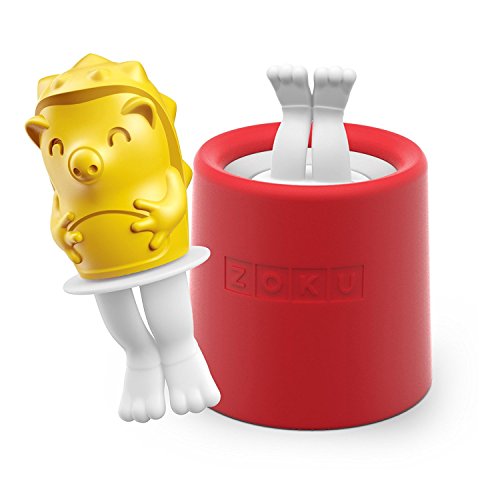 Zoku ZK123-010 Eisformen „Ice Pop“ Igel, 45 ml, Kunststoff, gelb - 3
