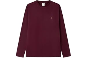 SPRINGFIELD Basic Peach Crew Neck L/S T-Shirt with Tree Embroidery Camiseta Bordada Hombre