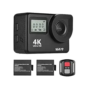 Decdeal 4K UltraWiFi Sports Action Camera 18MP 170 Wide Angle 2.0 Inch LCD Screen 30 Meters Waterproof with 2pcs Li-ion Batteries