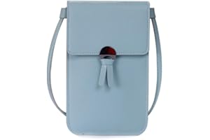 Narunii Sac à bandoulière Femme,Mini Pochette pour téléphone Portable avec en Cuir PU Transparent pour écran Tactile Verrouillage D'amour