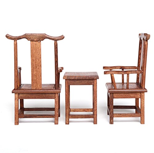 Preisvergleich Produktbild Cvthfyky Antiker Schmuckständer Chinesischer Schmuck Ausstellungsstand Woodcarving Tisch Und Stuhl Set Von DREI (Shape : No Blessing)