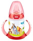 NUK First Choice Winnie the Pooh Learner Bottle Silicone Spout (150 ml, 6-18 Months, Red)