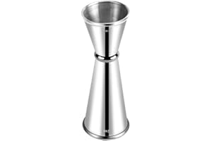 Delgeo Stainless Steel Cocktail Jigger-Spirit Measure, Professional Bartender Beverage Measuring Cup,Single/Double Measures 30/60ml
