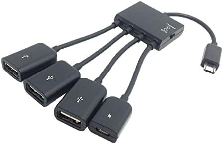 Changwei 4 in 1 Multi-fonction Micro USB OTG Charge Hub Host Cable Cord Adapter Connector for Smartphone Tablet Cellphone Samsung Galaxy S3 S4 Google Nexus