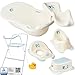Produktbild Baby Badewanne mit Gestell und Badewannensitz - Verschiedene Sets für Neugeborene mit Babybadewannen + Ständer +Abfluss + Badewannensitz + Töpfchen + Toilettentrainer + Hocker. Tüv Rheinland geprüft!