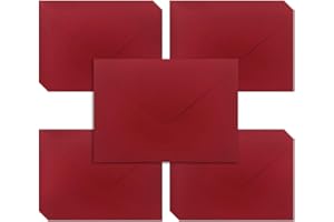 WYAN Mini Enveloppes - 50 Pcs 17*12cm Rouge Profond Enveloppe Cadeau, Enveloppe b6, Enveloppes Noel, pour les Cartes-Cadeaux, les Cartes de Vœux, les Invitations(Carte en papier et colle non incluses)