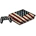 Produktbild USA Flaggen Muster Amerika Flagge / Retro Style Designfolie für Playstation 4 Konsole (für beide Seiten + Ränder / Full Body Aufkleber) und für 2 Controller / Sticker, Skin für PS4 Spielkonsole