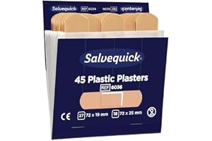 SALVEQUICK vattenavvisande plåster till plåsterdispenser innehåll: 6 x 45 stycken