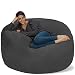 Chill Sack Bean Bag Chair: Giant Memory Foam Furniture Bags and Large Lounger - Big Sofa with Huge Water Resistant Soft Micro Suede Cover - Charcoal, 5 feet