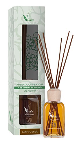 Ambientador Varala Mikado con Esencias Naturales O% Alcohol 220 ml Miel y Canela