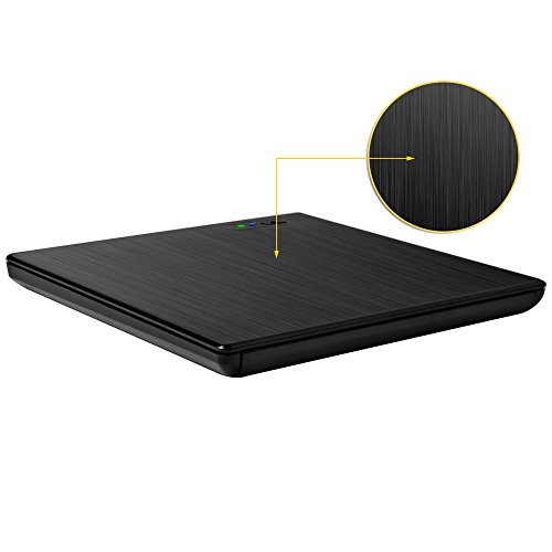 VersionTech USB3.0 Externe Optische Laufwerke, DVD-RW, CD-RW Laufwerk Brenner Superdrive für Apple Mac Macbook Pro und Laptop (Schwarz) - 3