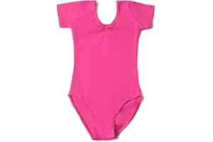 ROYAL SMEELA Body Ginnastica Artistica Bambina Ginnastica Leotards Balletto Body Danza Classica Manica Corta Balletto Leotard body da danza Ragazze Rosa Nero da 3 a 11 Anni body per danza classica