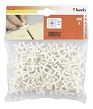 kwb 250 x Fliesenkreuze 179125 (Kunstoff, weiß, 18 mm x 2.5...