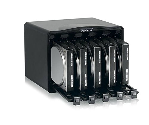 SISUN® Festplattentasche Schutztasche Schutzbox 3,5″ /2,5″- Aufbewahrungstasche für 3,5 / 2,5 Zoll Festplatten (5 Bay) - 4