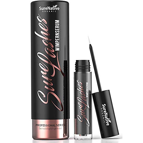 Wimpernserum Wachstum, Booster für lange, volle und voluminöse Klimper-Wimpern und Augenbrauen, Lashes Wachstums-Serum, Eyelash Conditioner mit Boost Stimulator und Aloe Vera, MADE IN GERMANY, 4 ml