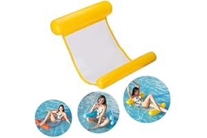 JANTEELGO Wasserhängematte, Ultrabequeme Wasser-Hängematte, Aufblasbares Kopf & Fußteil Pool Hängematte Wasser Luftmatratze Schwimmliege Wasserliege, Swimmingpool luftbett, Frühlings Floss