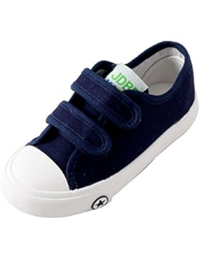 Alexis Leroy Unisex-Kinder Low-Top Velcro Segeltuch-Turnschuh Sneakers