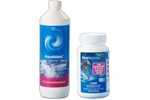 Happy Hot Tubs Aquablanc 1ltr Combination Liquid 50 Test Strips Hot Tub Chlorine Free System Spa