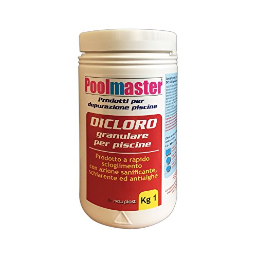 New Plast 2917 - Dicloro in Grani ad Azione Rapida per Acqua Piscina, Barattolo 1 kg
