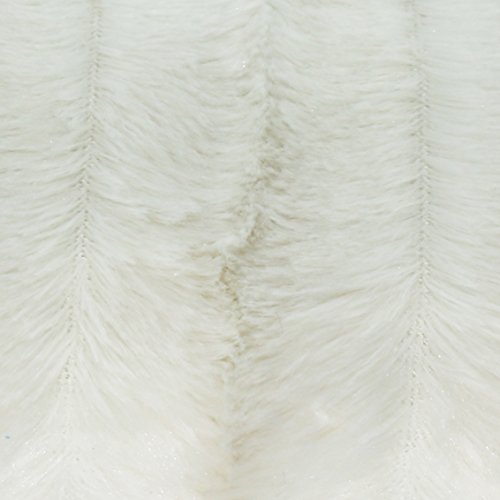 Hochwertiges exclusives Fellkissen – Fellimitat/Nerzoptik – besonders weich und kuschelig mit Füllung – Größe: 50×50 cm – Creme-Weiss – Brandsseller - 5