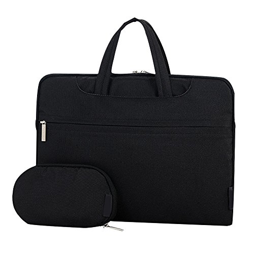 Cuitan 13 13.3 Zoll Wasserdicht Nylon Notebooktasche für Apple MacBook Pro / Apple MacBook Air / Acer Aspire ES1-311 / Asus Zenbook UX305FA, Modisch Laptoptasche Laptophülle Tragetasche Aktentasche Schultertasche Umhängetasche Handtasche mit Power Tasche und Schulter Strap für 13 13.3 Zoll Notebook Ultrabook - Schwarz