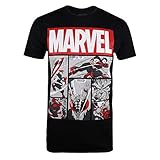 tienda camisetas marvel comics  Marvel Heroes Comics Camiseta, Negro (Black Blk), Talla del Fabricante: Small para Hombre
