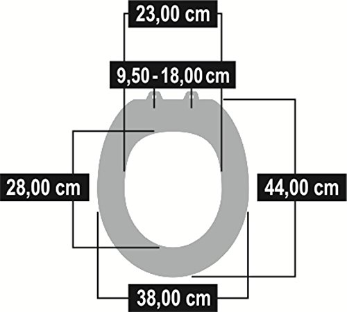 Cornat TAROX 2.0 WC-Sitz mit Absenkautomatik, Duroplast, verchromte Scharniere, weiß, KSTASCOH00 - 8