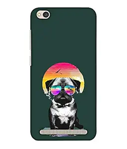 LETAPS? Printed Colorful Cute Dog, Swag Dog, Cool Dog Designer Back Case Cover for Redmi 5A (Multicolour)