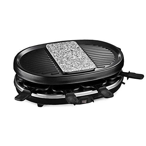 Esperanza Raclette-Grill FAGIOLO mit Kochplatte und Natursteingrill für 8 Personen (inkl. Pfännchen) mit automatischer Temperaturregulierung - 2