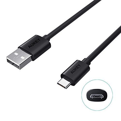 AUKEY Micro USB Kabel 6 Stk. 3m*1 + 2m*1 + 1m*2 + 0,3m*2 Ladekabel und Datenkabel für Android Smartphones wie Samsung/HTC/Huawei /Kindle Schwarz - 2