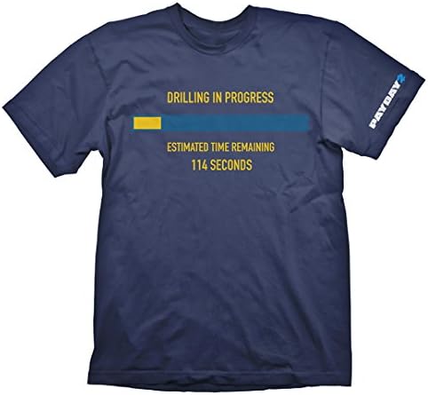 Gamer Merchandise UK Payday 2 T-Shirt Drilling in Progress, XL (Electronic Games)