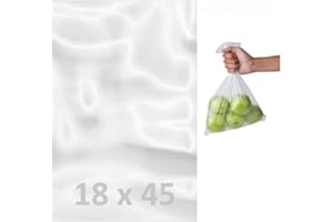 DAYMAND STORE | Bolsas Plastico | Bolsas Plastico Transparente | Bolsas de Plastico | 18x45 cm | Paq. 1 Kg | Bolsitas Plastico pequeñas | Bolsas transparentes