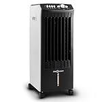 oneConcept MCH-1 V2 Rafraichisseur d'air 3 en 1 (avec roulettes, fonction ventilateur, humidification et purificateur d'air, 65W, timer, 400m³/h) - blanc & noir