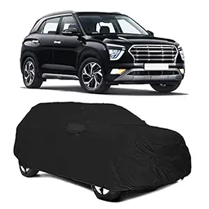 Starie Car Cover for Hyundai Creta with Wheel Straps, Mirror Pocket & Buckle Belt, Waterproof, Snow Proof for All Models